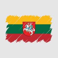 Lithuania Flag Brush Vector