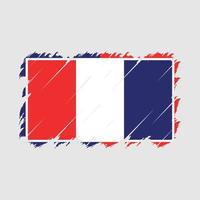 France Flag Brush Vector