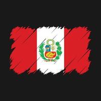 vector de pincel de bandera de perú