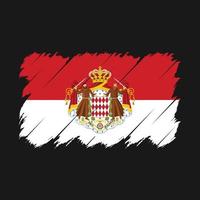 Monaco Flag Brush Vector