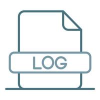 Log File Line Two Color Icon vector