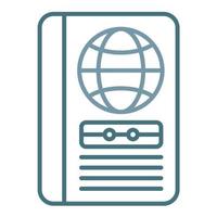 Passport Line Two Color Icon vector