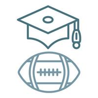 College Football Line Two Color Icon vector