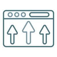 Above The Fold Line Two Color Icon vector
