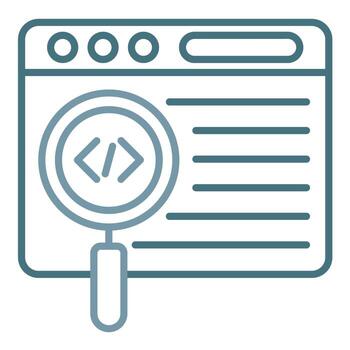 Meta Data Line Two Color Icon vector