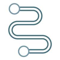 Segment Line Two Color Icon vector