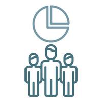 Market Segment Line Two Color Icon vector