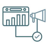 Average Position Line Two Color Icon vector