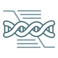 Functional Genomics Line Two Color Icon vector