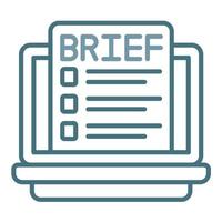 Brief Line Two Color Icon vector