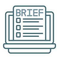 Brief Line Two Color Icon vector