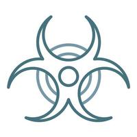 Bio Hazard Line Two Color Icon vector