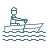Canoeing Line Two Color Icon vector
