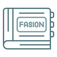 Fashion Book Line Two Color Icon vector