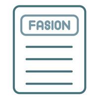 Fashion News Line Two Color Icon vector