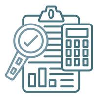 Auditing Line Two Color Icon vector