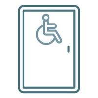 Wheelchair Accessible Line Two Color Icon vector