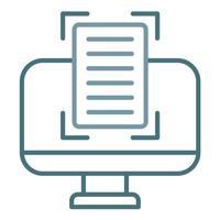 Screen Reader Line Two Color Icon vector