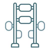 Dynamic Parapodium Line Two Color Icon vector