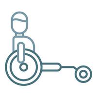 Disabled Athletes Line Two Color Icon vector