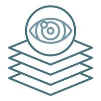 Depth Perception Line Two Color Icon vector