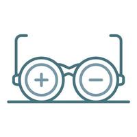 gafas médicas línea icono de dos colores vector