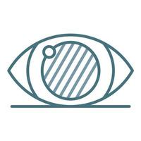Glaucoma Line Two Color Icon vector