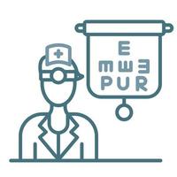 Optometrist Male Line Two Color Icon vector