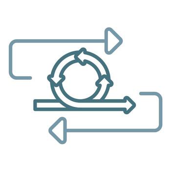 Responding To Change Line Two Color Icon vector