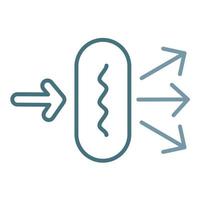 Refraction Line Two Color Icon vector