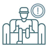 Disability Information Line Two Color Icon vector
