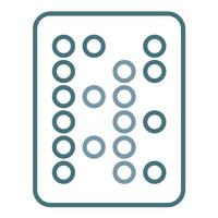 Braille Text Line Two Color Icon vector