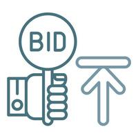 Maximum Bid Line Two Color Icon vector