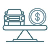 Fair Market Value Line Two Color Icon vector