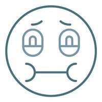 Nausea Line Two Color Icon vector