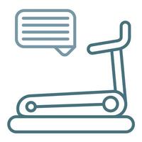 Treadmill Desk Line Two Color Icon vector