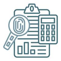 Forensic Accounting Line Two Color Icon vector