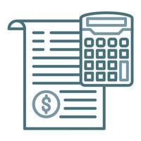 Invoice Generator Line Two Color Icon vector