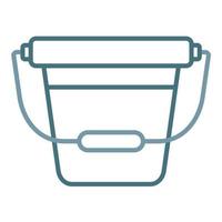 Pail Line Two Color Icon vector