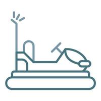 Bumper Cars Line Two Color Icon vector