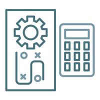 Accounting Principles Line Two Color Icon vector
