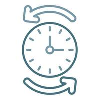 Time Tracking Line Two Color Icon vector