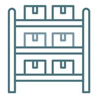 Shelf Capacity Line Two Color Icon vector