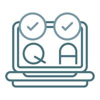 Qa Testing Line Two Color Icon vector