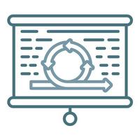 Scrum Task Board Line Two Color Icon vector