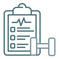 Fitness Program Line Two Color Icon vector