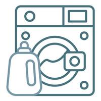 Natural Laundry Detergent Line Two Color Icon vector