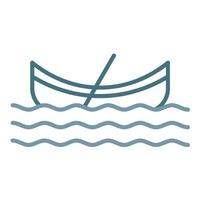 Canoeing Line Two Color Icon vector