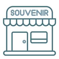 Souvenir Shop Line Two Color Icon vector