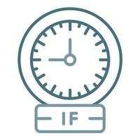 Intermittent Fasting Line Two Color Icon vector